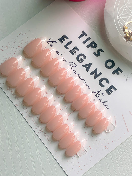 Peach Whisper| Ready to Ship Press on Nails | 32 piece set