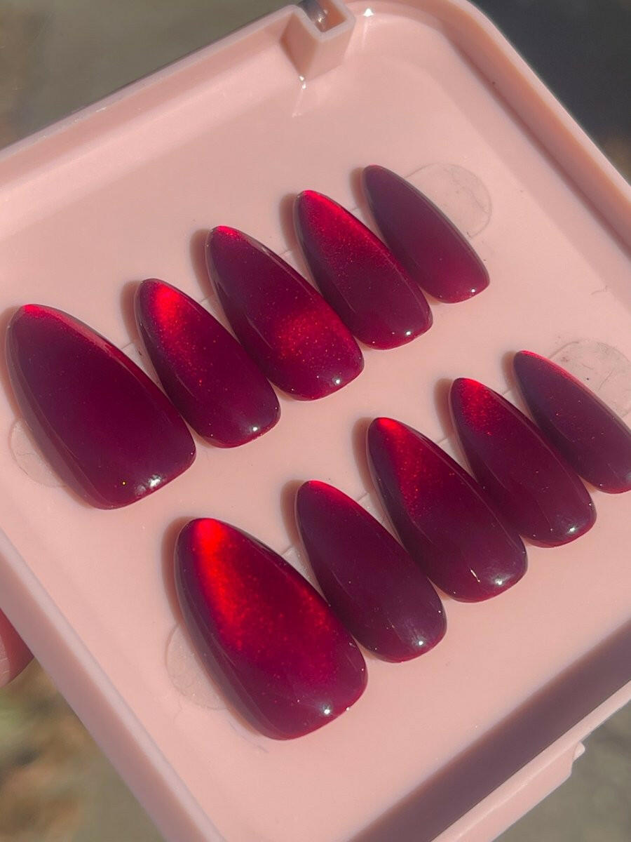 Ruby Slippers |Custom Pre-Designed Press-on Nail Set - Tips of Elegance