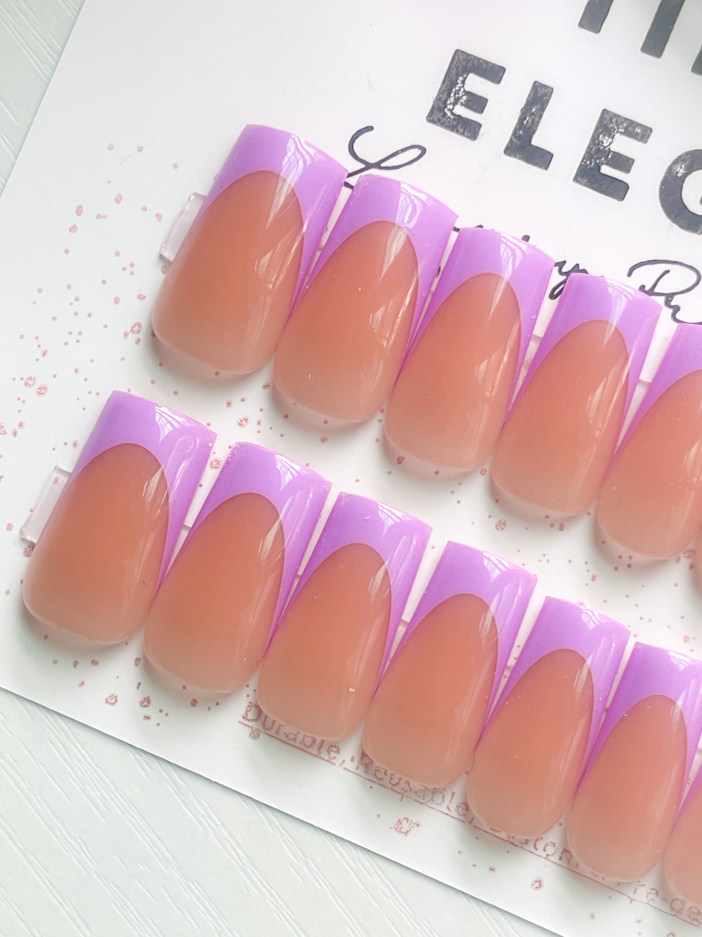 Violet Milk | Ready to Ship Press on Nails | 32 piece set