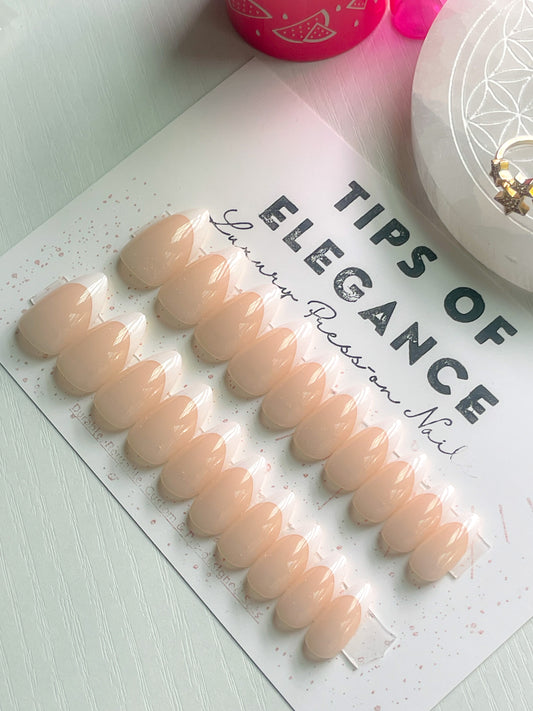 Ivory Veil| Ready to Ship Press on Nails | 32 piece set