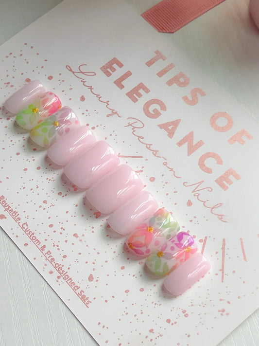 Sweet Radiance | Custom Pre-Designed Press-on Nail set