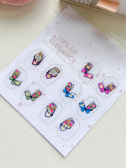 Nail Decals | Butterfly Fantasy| Luxury Handpainted Nail Art Decals