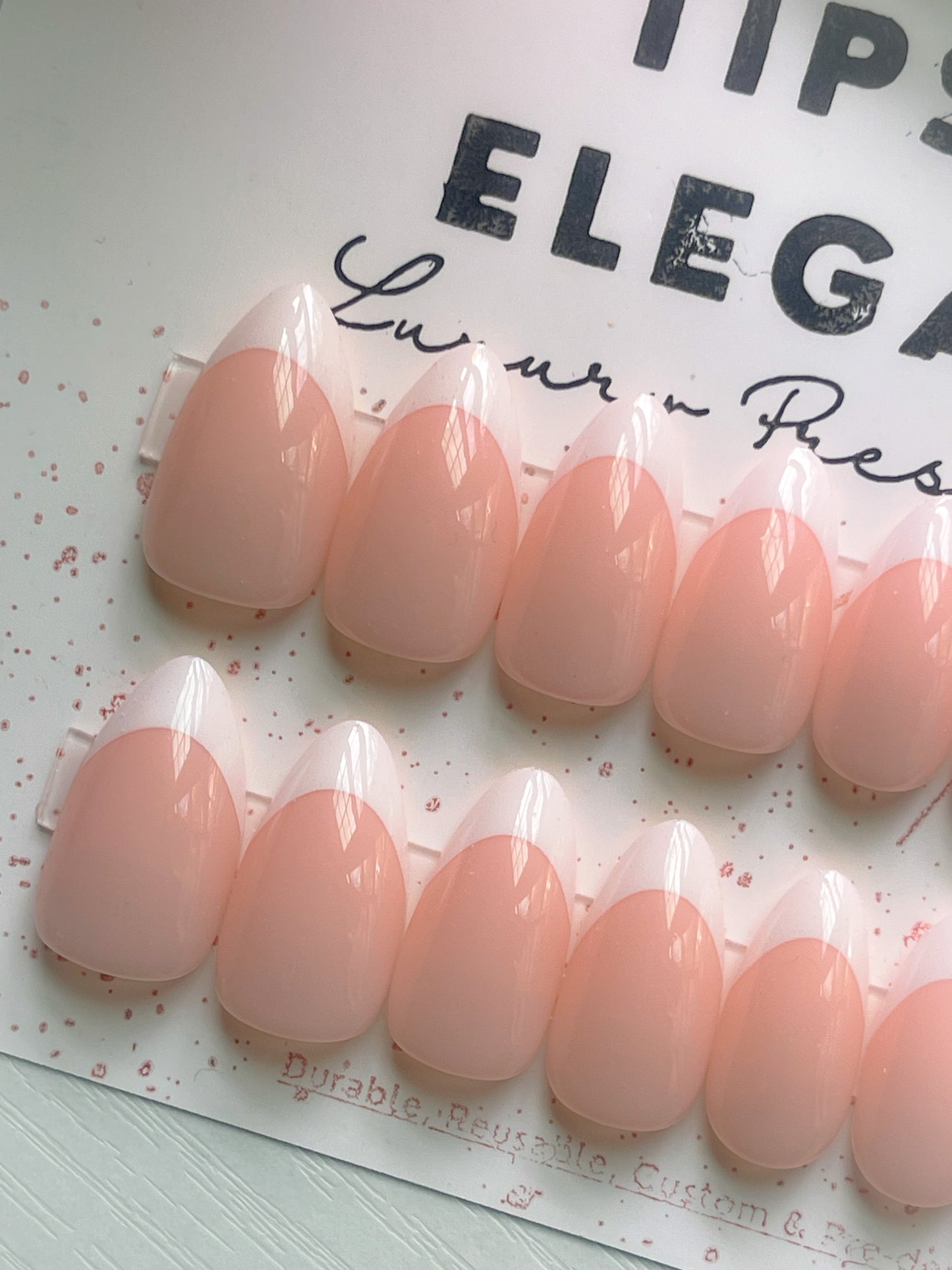 Peach Whisper| Ready to Ship Press on Nails | 32 piece set