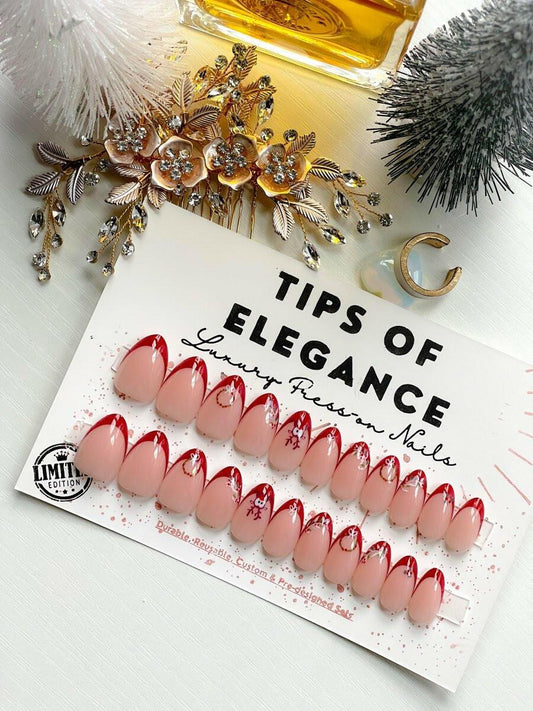 Rudolph Reverie | Ready to Ship Press-on Nail set |32 piece - Tips of Elegance