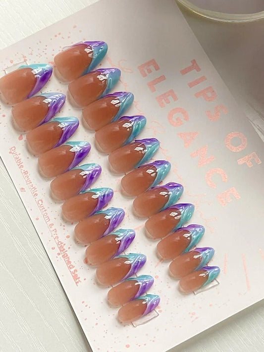 Mermaid Dreams | Ready to Ship Press-on Nails | 30 piece set - Tips of Elegance