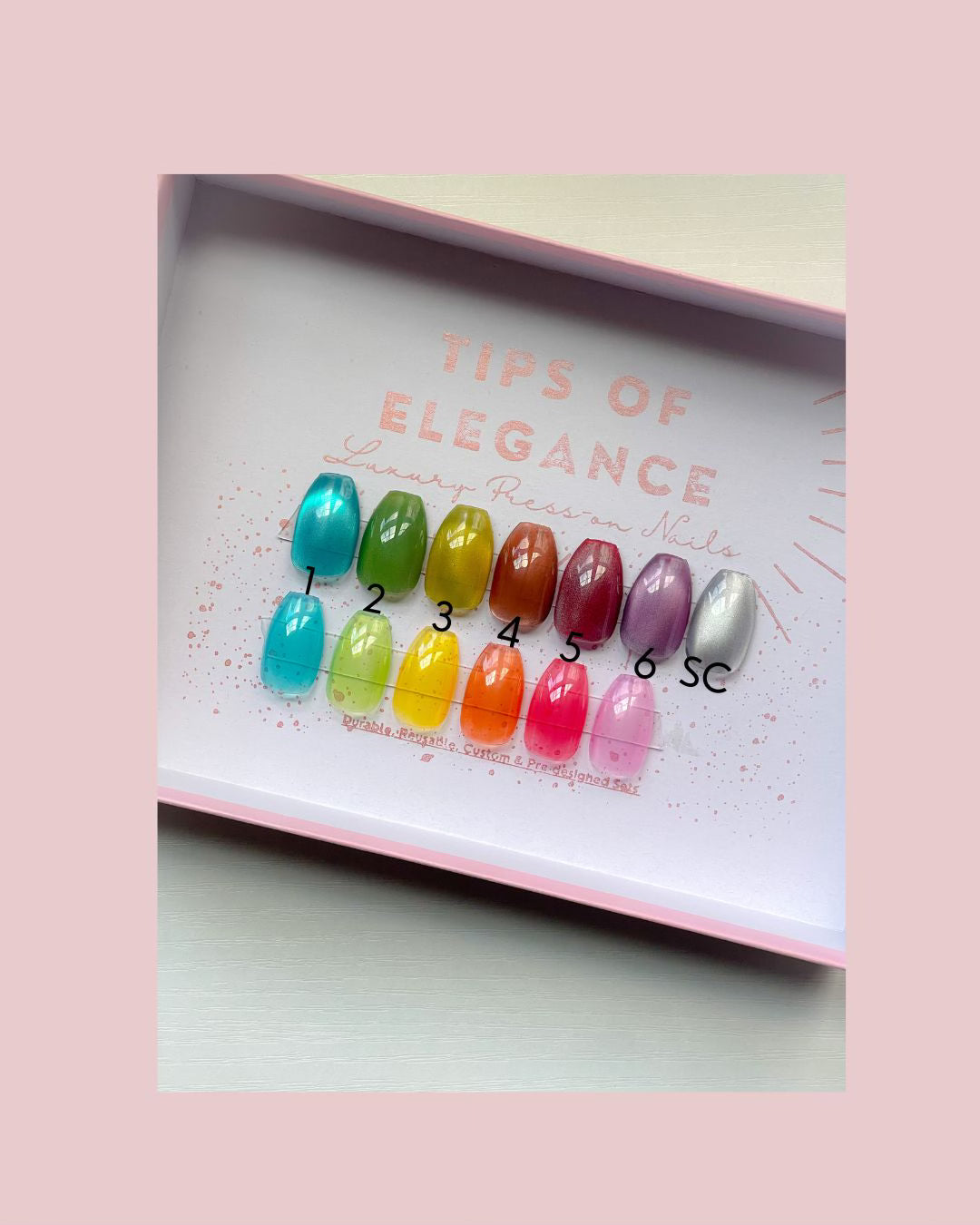 Cat Eye Jellies | Solid Sets | Custom Press-on Nail - Tips of Elegance