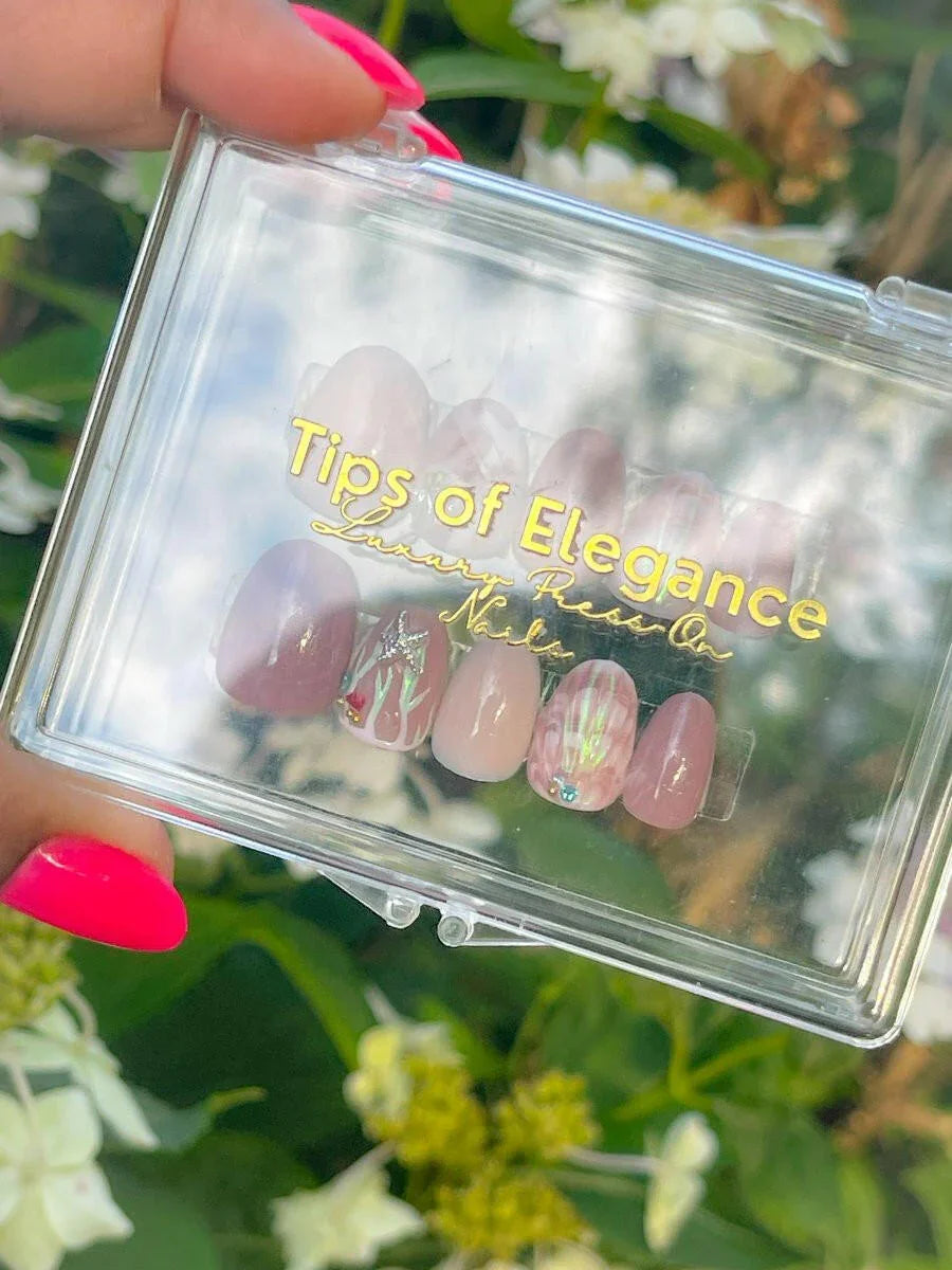 Jewels By the Shore | Pre-Design Press-on Nail set - Tips of Elegance