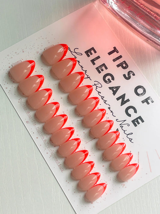 Citrus Heat | Ready to Ship Press on Nails | 32 piece set