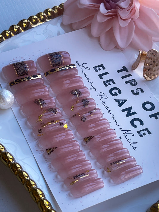Gilded Instinct| Ready to Ship Press on Nails | 32 piece set