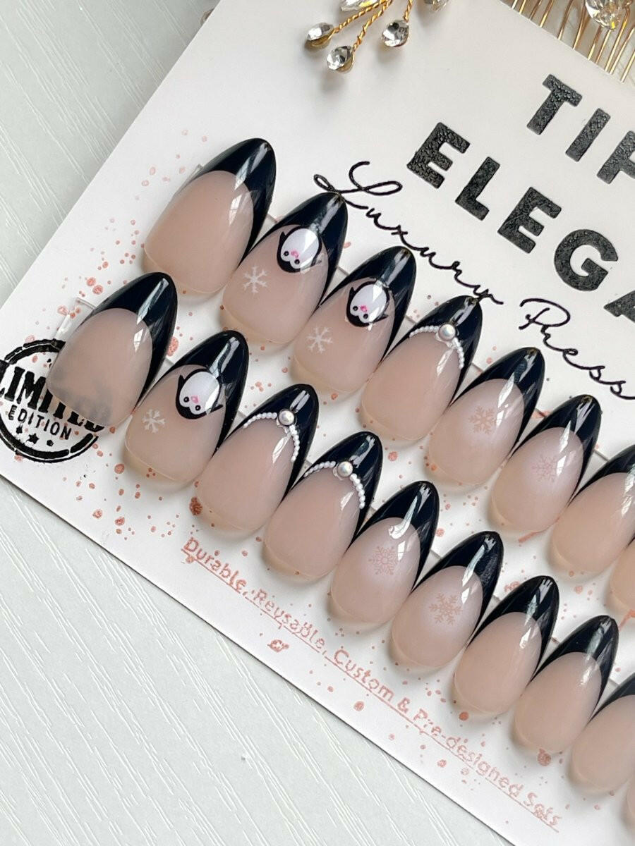 Arctic Pearl | Ready to Ship Press-on Nail set |30 piece - Tips of Elegance