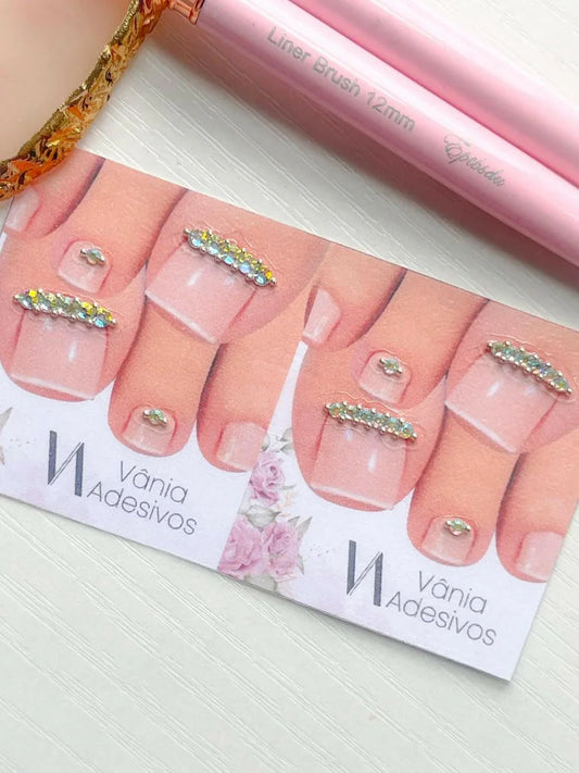 Nail Decals | Celestial-Toes | Luxury Handpainted Nail Art Decals - Tips of Elegance