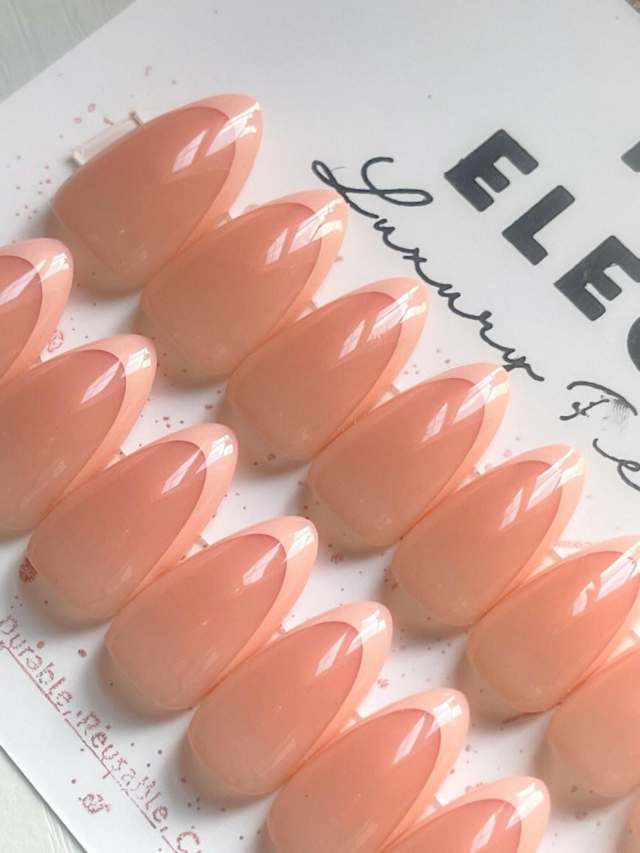 Peach Puff | Ready to Ship Press-on Nails | 30 piece set - Tips of Elegance