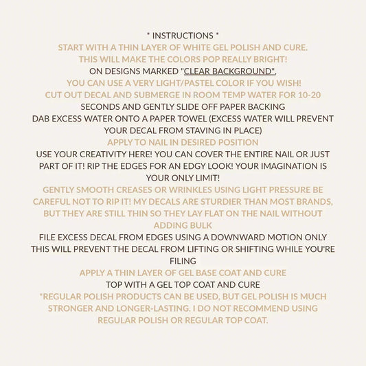 Sweet Indulgence | Waterslide Nail Art Decals