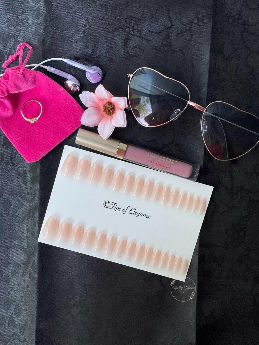 Beige-Nude | Ready to Ship Press-on Nails | 30 piece set - Tips of Elegance