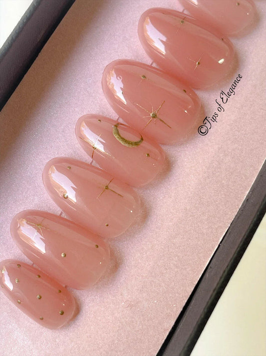 Solid Nude | Pre-Design Custom Press-on Nail Set - Tips of Elegance