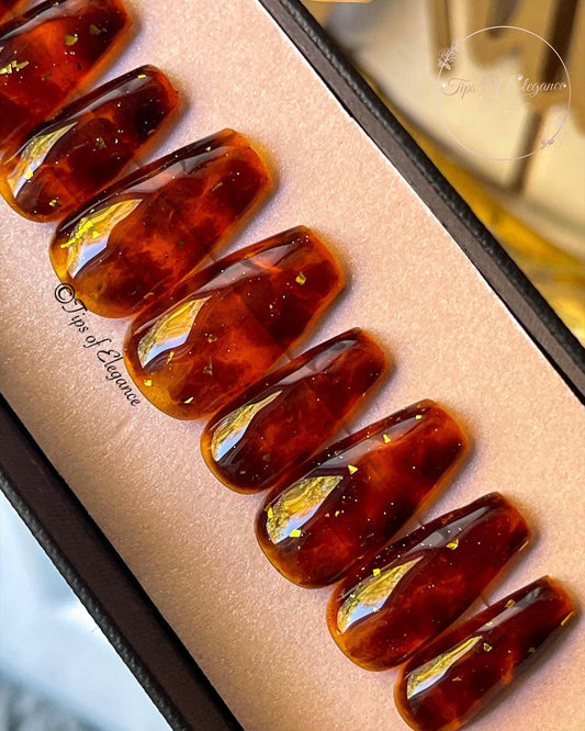 Jet Setter | Handmade Press-on Nail Set - Tips of Elegance