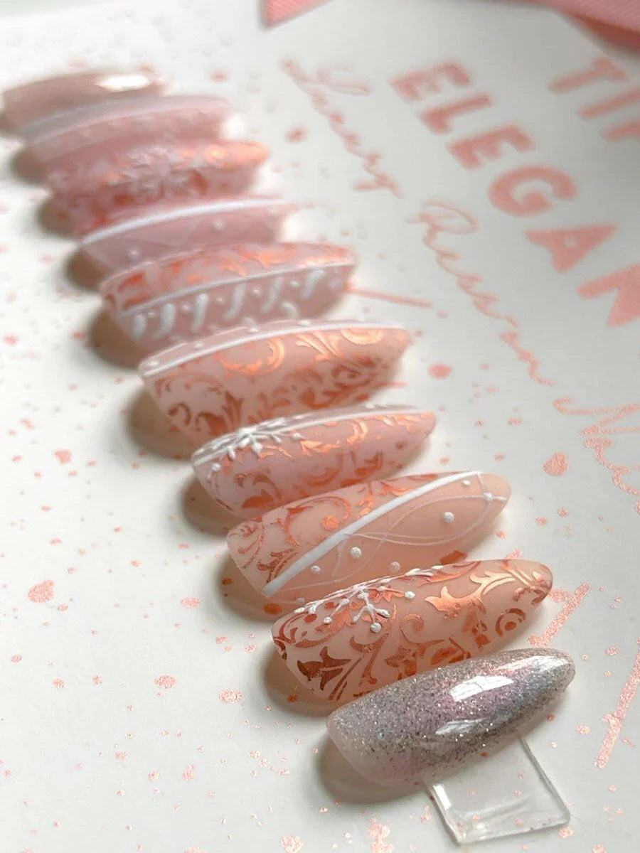 Timeless Rose Gold Nails for Brides