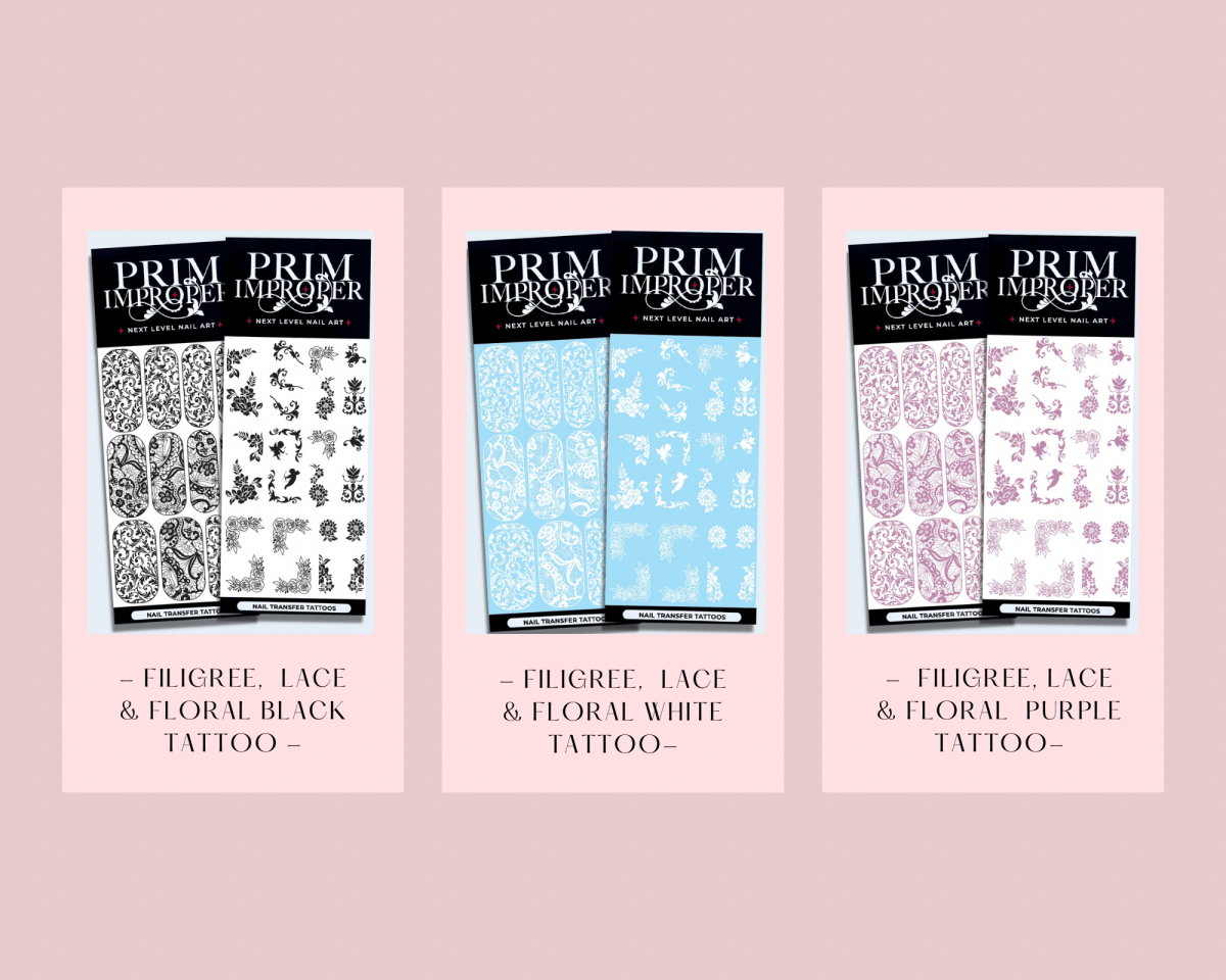 Filigree & Lace Bundle Option | Wedding Nail Art Tattoos - Tips of Elegance