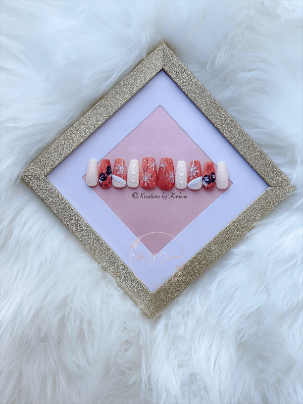 Winter Woodlands |Christmas | Pre-Design Custom Press-on Nail Set - Tips of Elegance