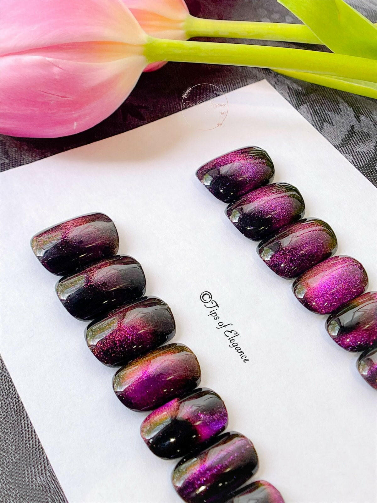 Cat I | Ready to Ship Press-on Nails | 20 piece set - Tips of Elegance