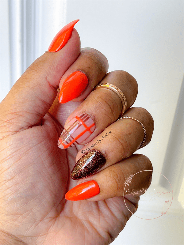 Candy Corn | Handmade Press on Nails | Tips of Elegance - Tips of Elegance