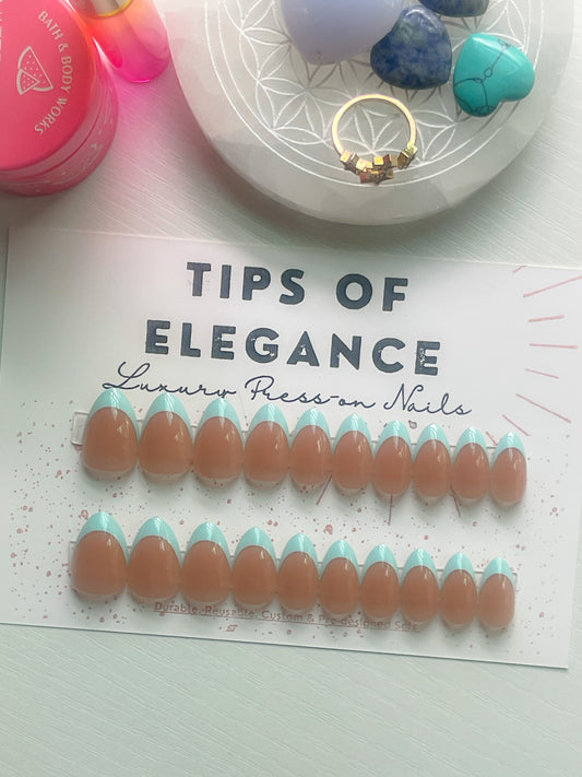 Bluebell Bliss | Ready to Ship Press on Nails | 32 piece set