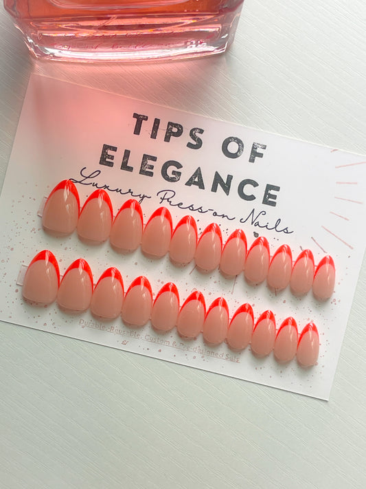 Citrus Heat | Ready to Ship Press on Nails | 32 piece set
