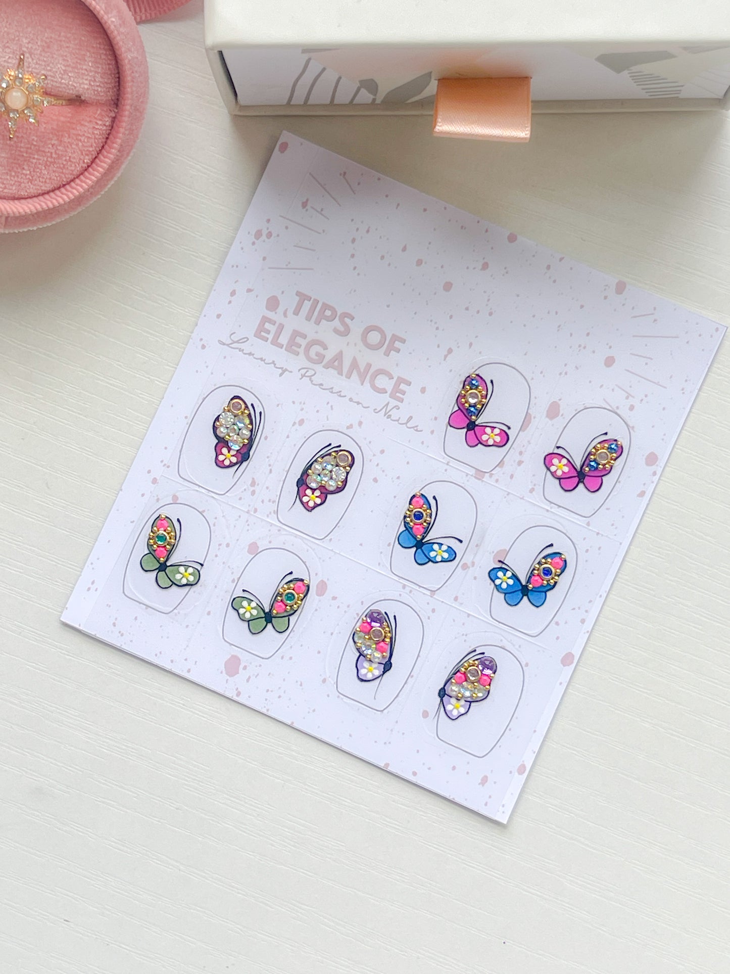 Nail Decals | Butterfly Fantasy| Luxury Handpainted Nail Art Decals