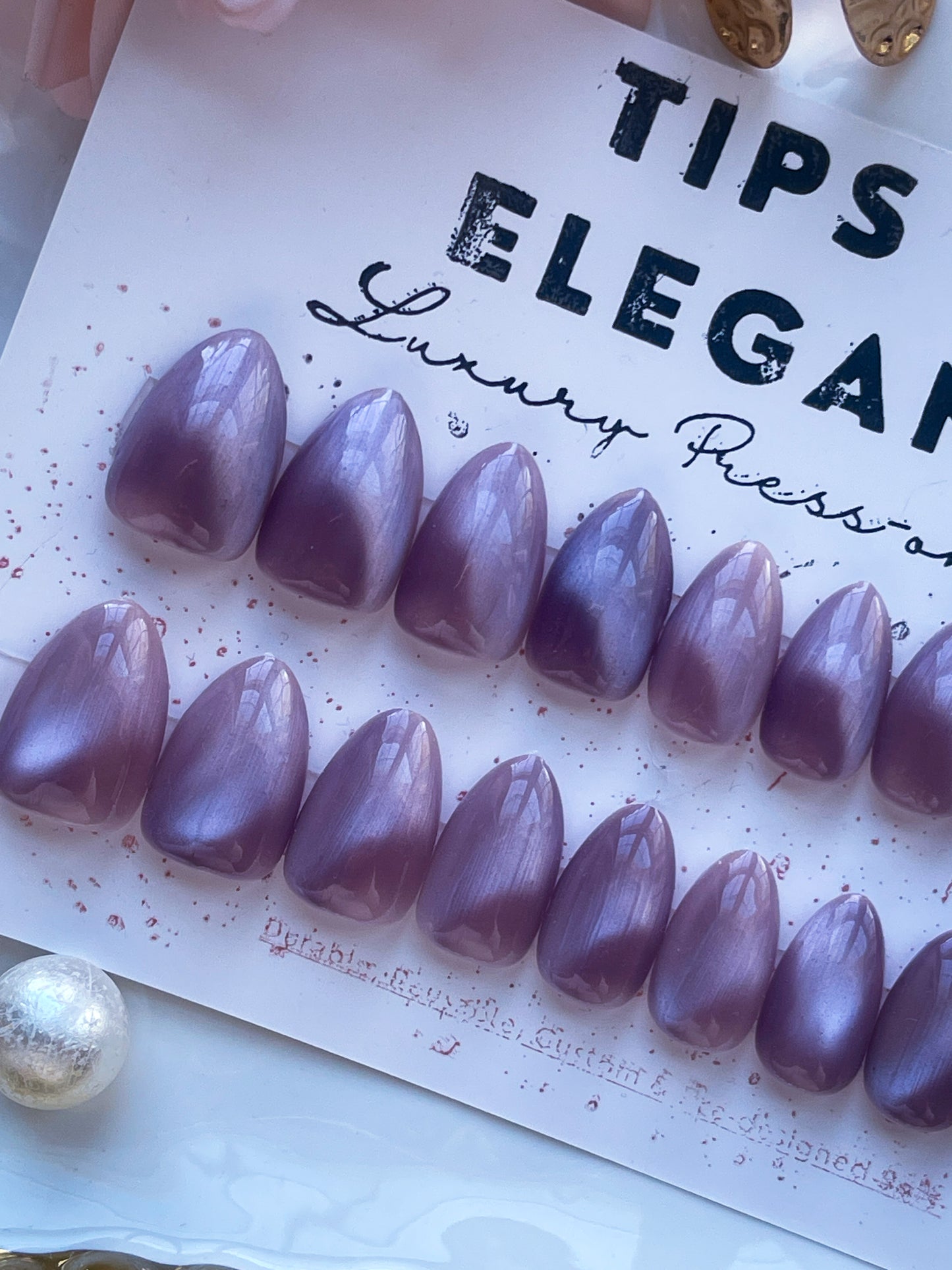 Mauve Ether| Ready to Ship Press on Nails | 32 piece set