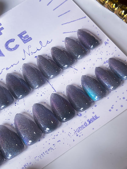 Smokey Galaxy| Ready to Ship Press on Nails | 32 piece set