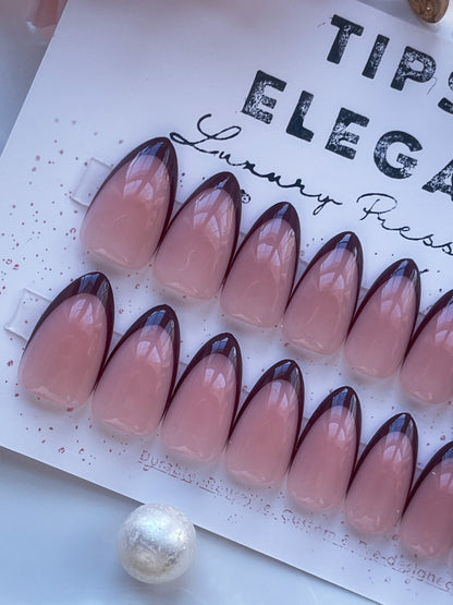 Café  Silk | Ready to Ship Press on Nails | 32 piece set