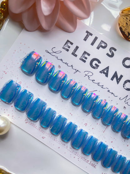 Aurora Veil | Ready to Ship Press on Nails | 32 piece set