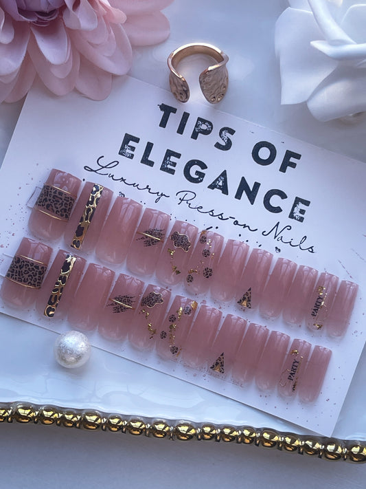 Gilded Instinct| Ready to Ship Press on Nails | 32 piece set