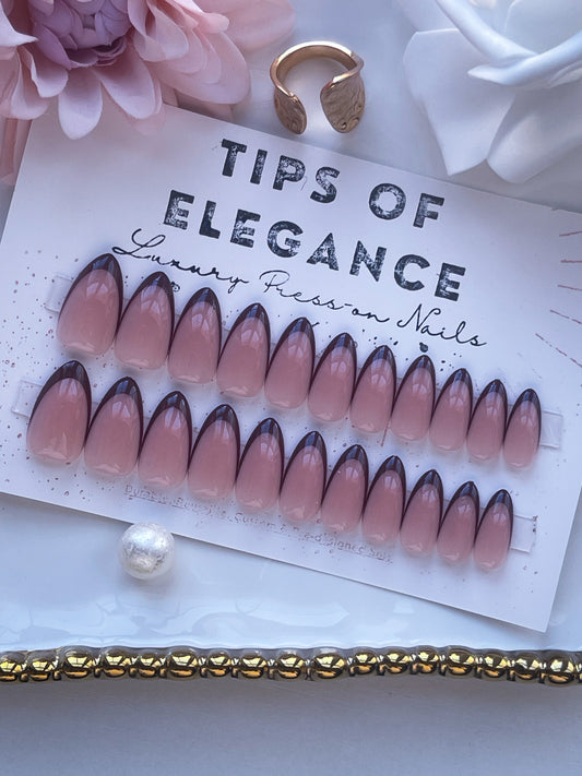 Café  Silk | Ready to Ship Press on Nails | 32 piece set