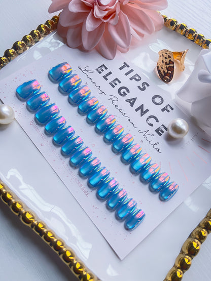 Aurora Veil | Ready to Ship Press on Nails | 32 piece set