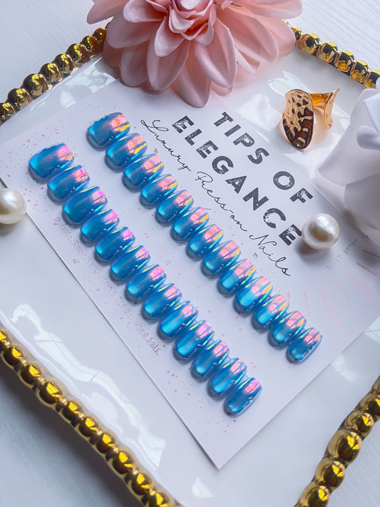 Aurora Veil | Ready to Ship Press on Nails | 32 piece set