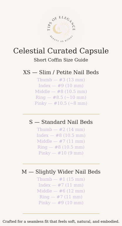 Sizing Chart curated Sets Tips of Elegance