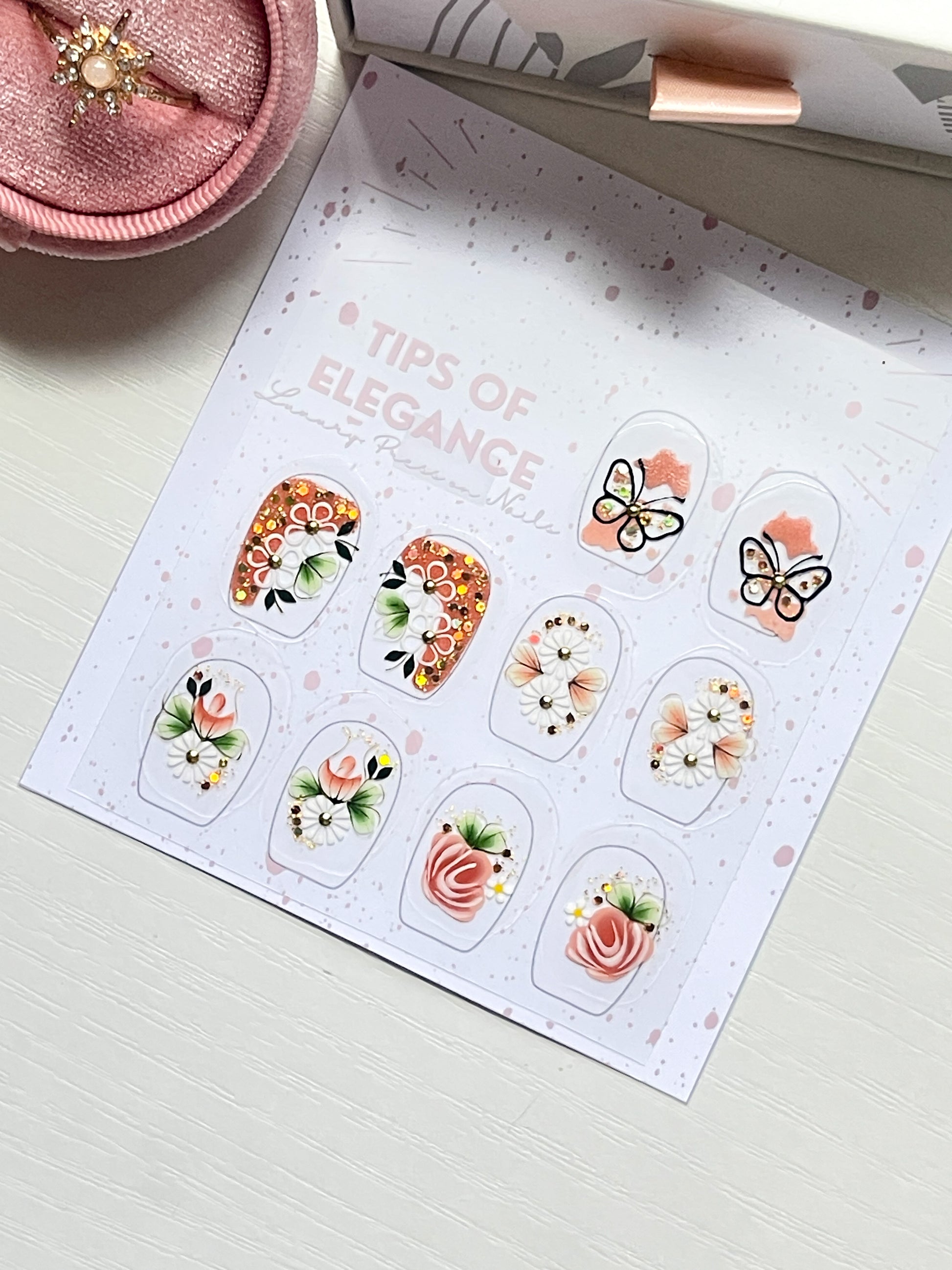Handmade Decals Tips of Elegance. 