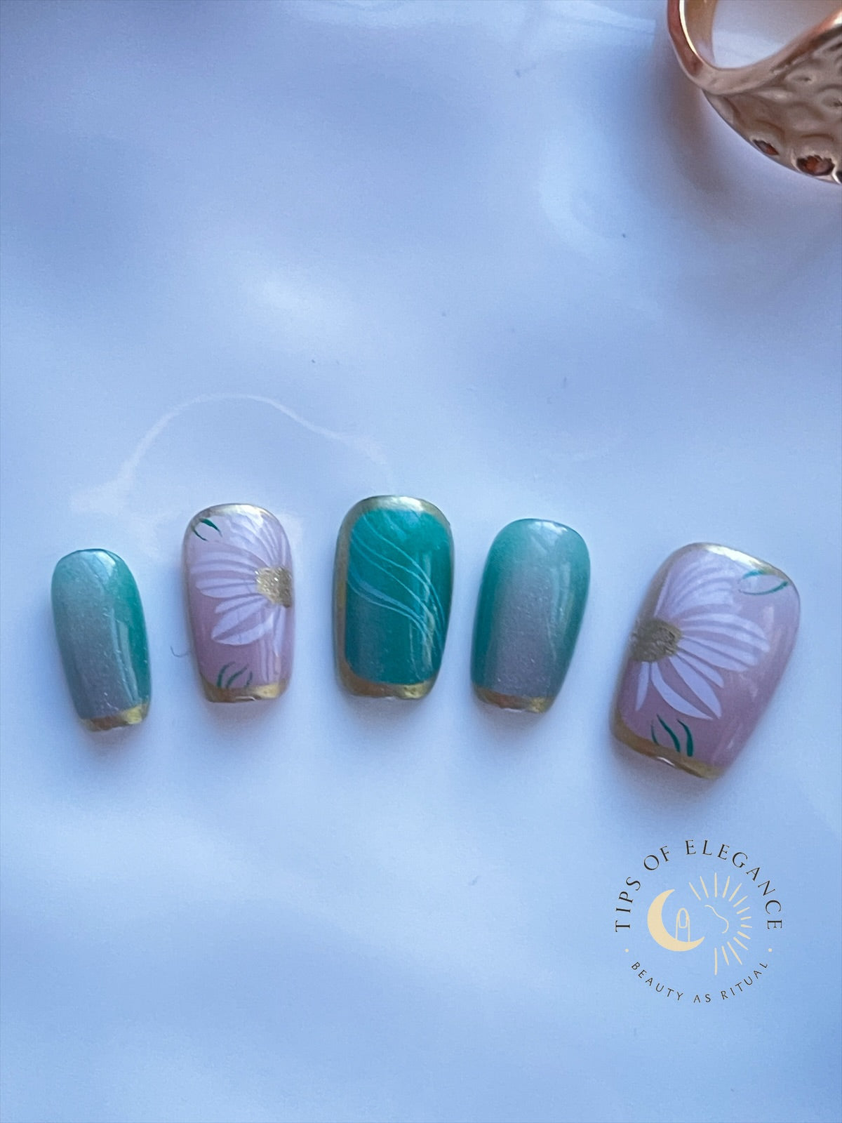 Meadow Muse | Petite Fit | XS COFFIN | Ready to Wear Luxury Press on Nails