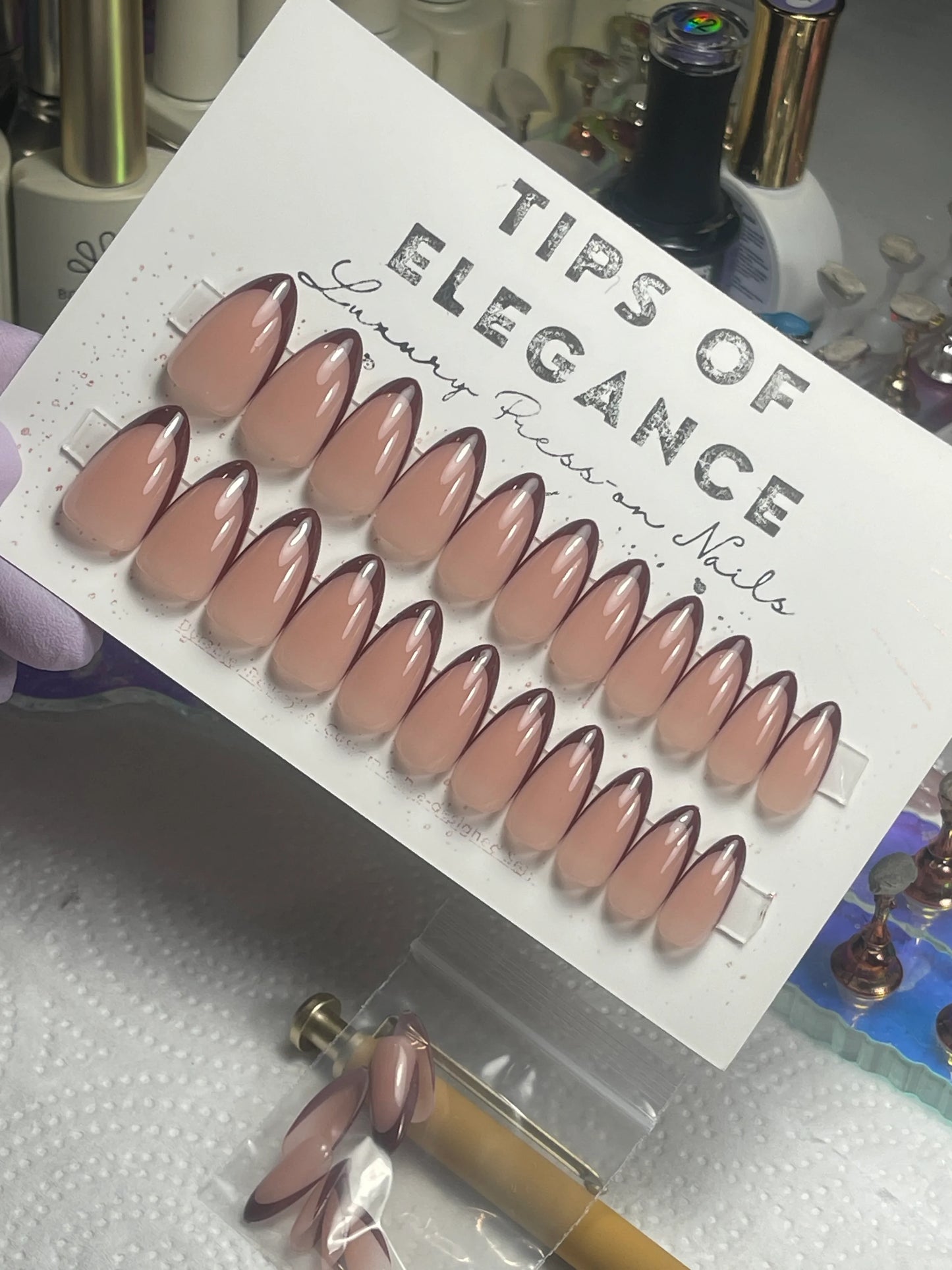 Café Silk| Ready to Ship Press on Nails | 32 piece set