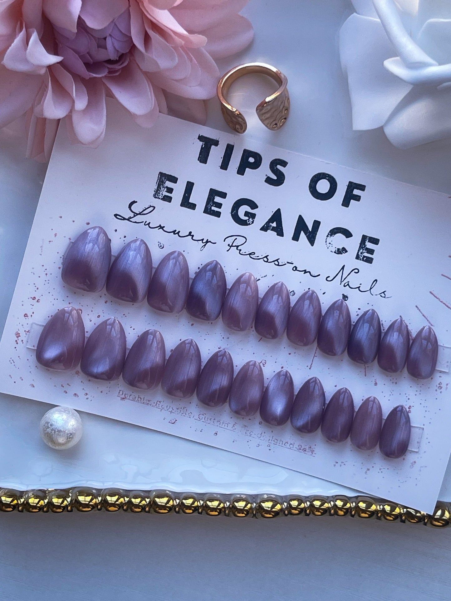 Mauve Ether| Ready to Ship Press on Nails | 32 piece set