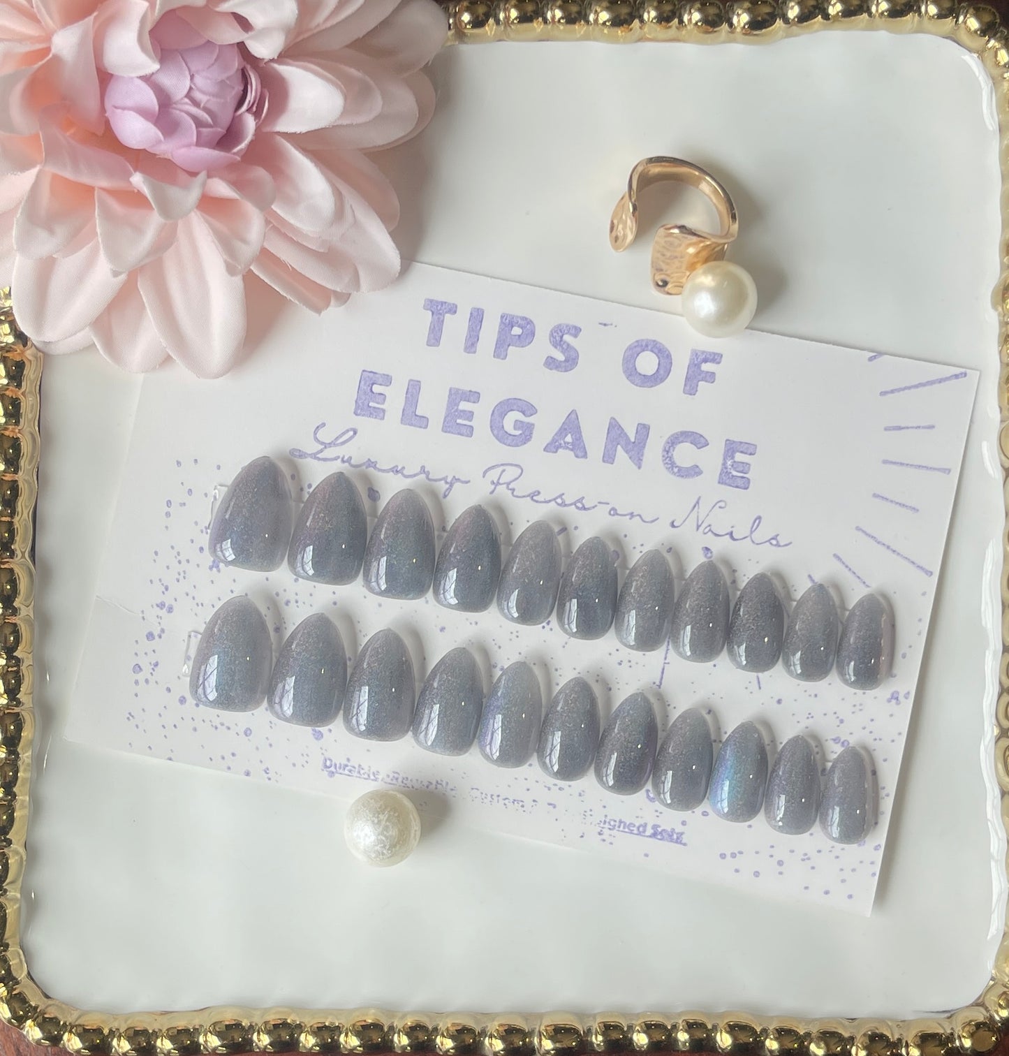 Smokey Galaxy| Ready to Ship Press on Nails | 32 piece set