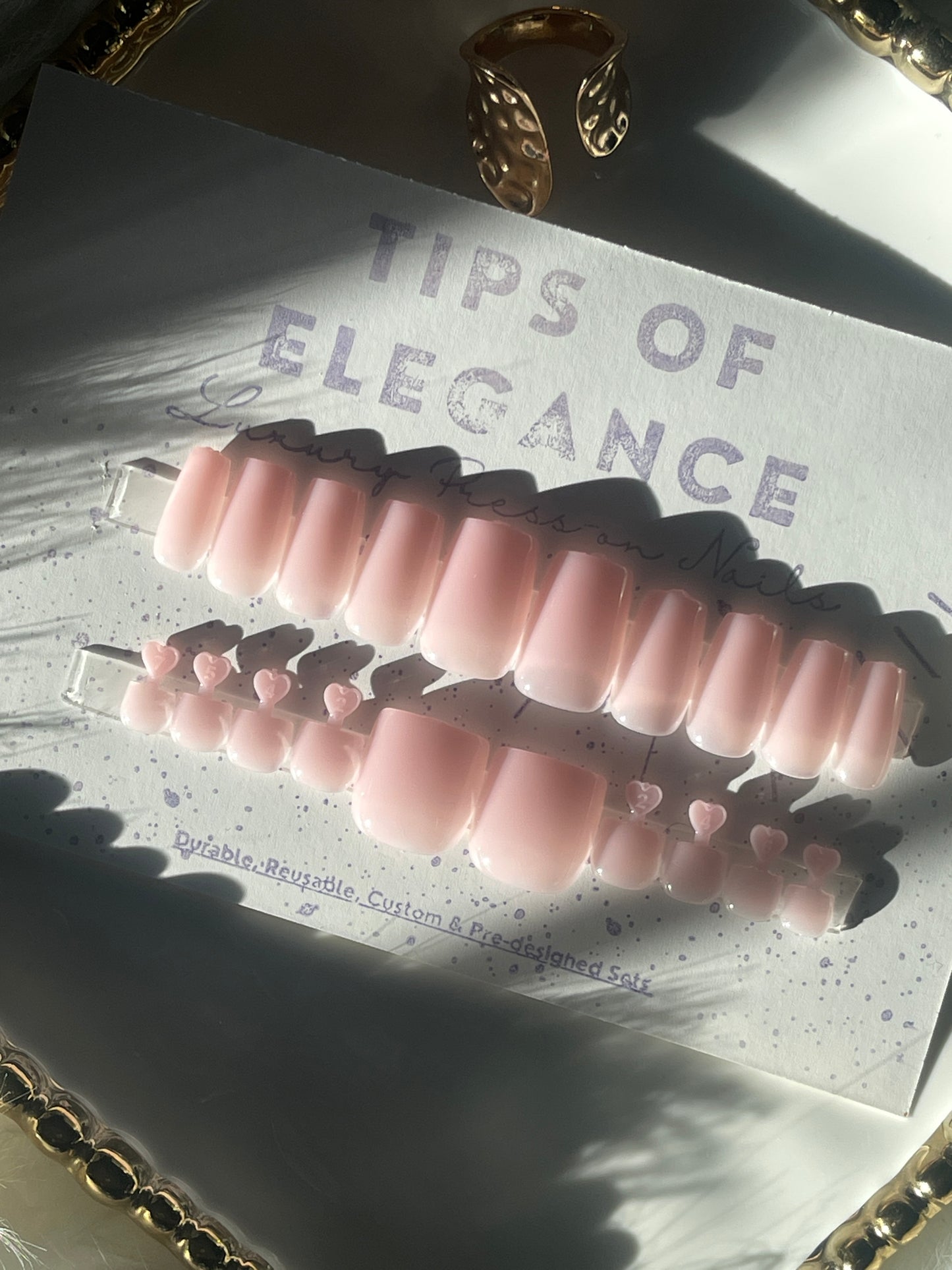 Blush Harmony | Ready to Ship Press on Nails | 62 piece set