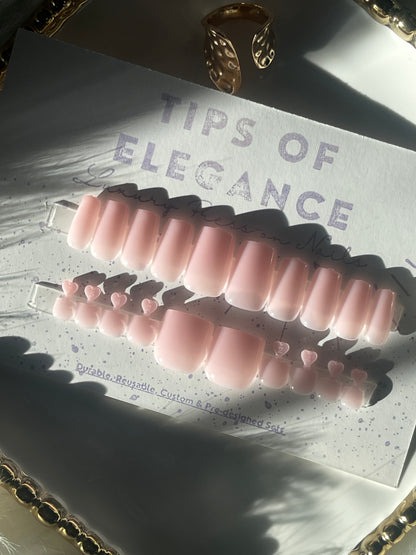 Blush Harmony | Ready to Ship Press on Nails | 62 piece set