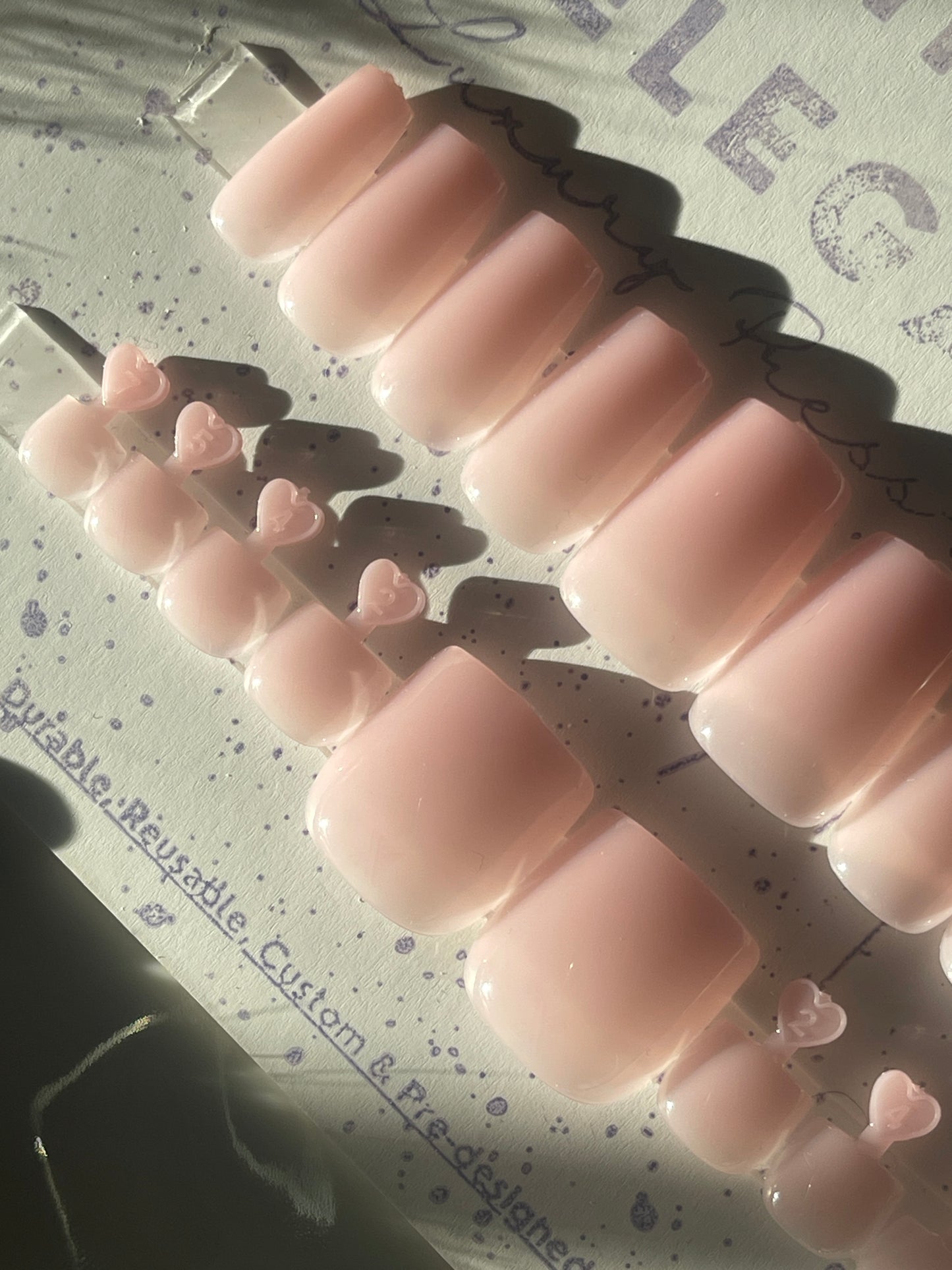 Blush Harmony | Ready to Ship Press on Nails | 62 piece set