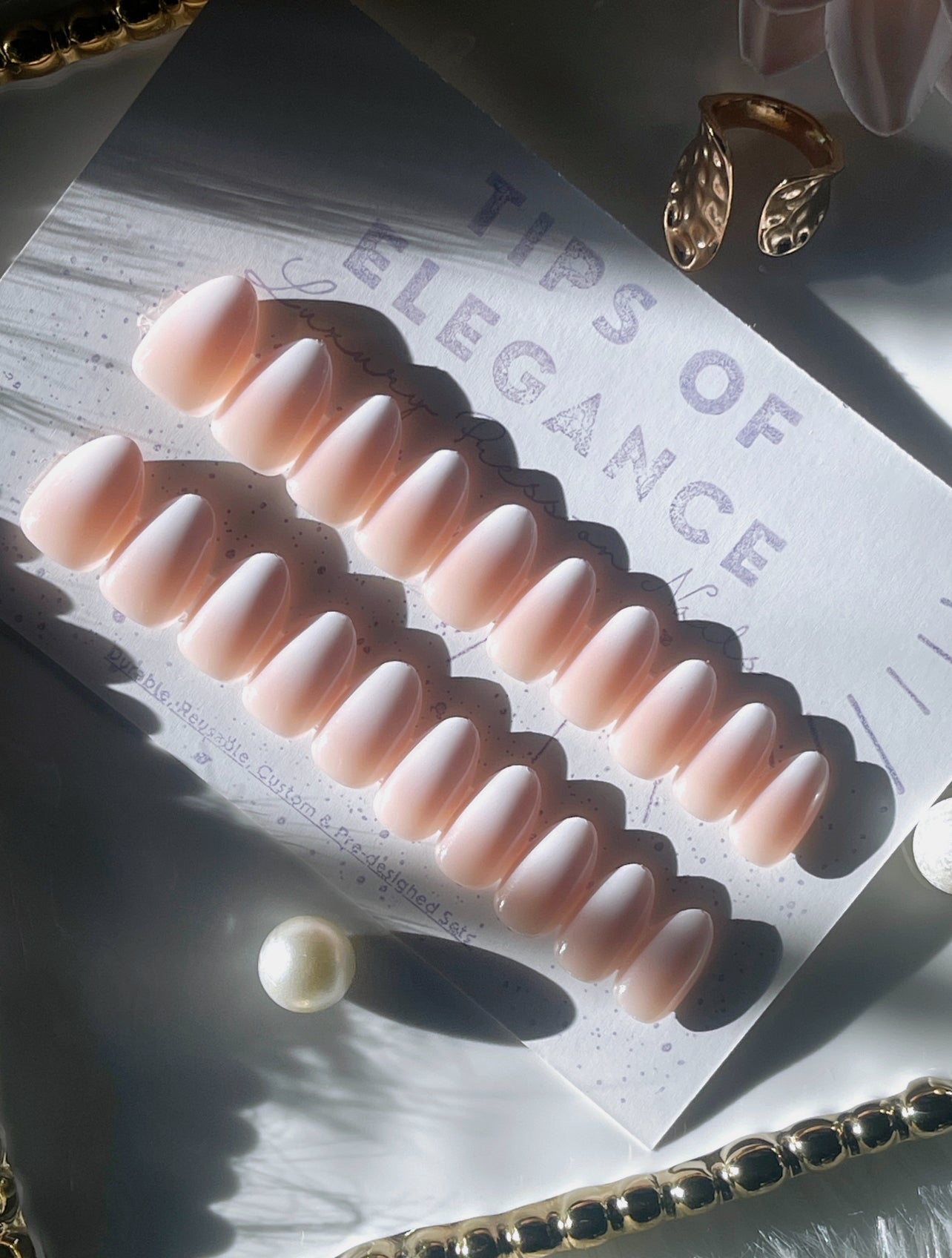 Soft Veil| Ready to Ship Press on Nails | 32 piece set