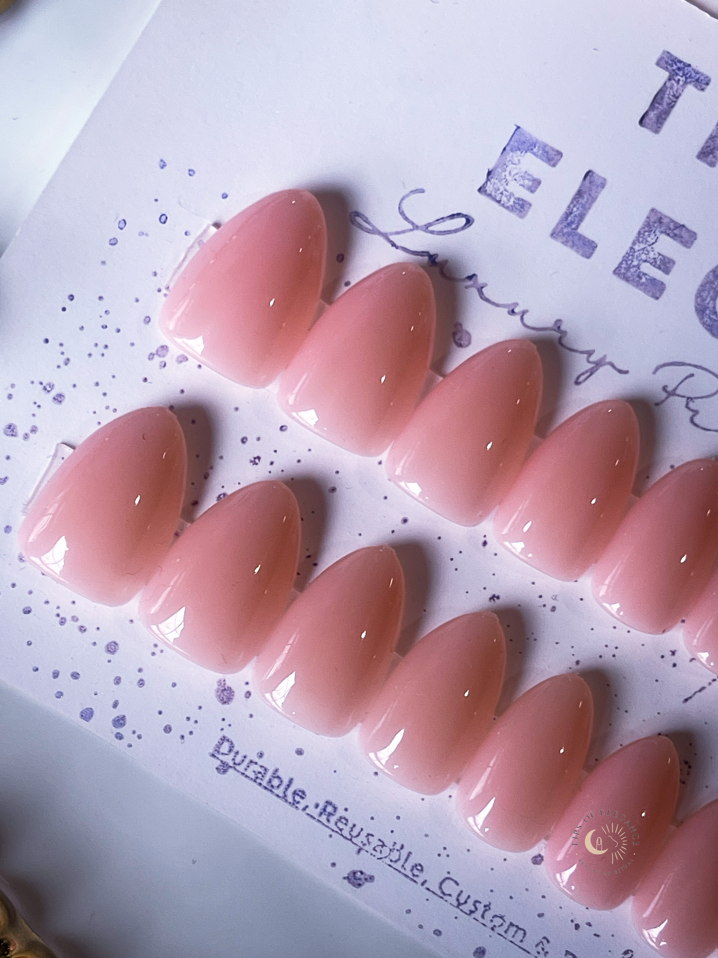 Nude Glass| Ready to Ship Press on Nails | 32 piece set