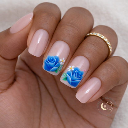 Nail Decals | Midnight Bloom | Luxury Handpainted Nail Art Decals