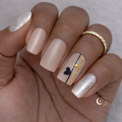 Nail Decals | Noir Romance | Luxury Handpainted Nail Art Decals