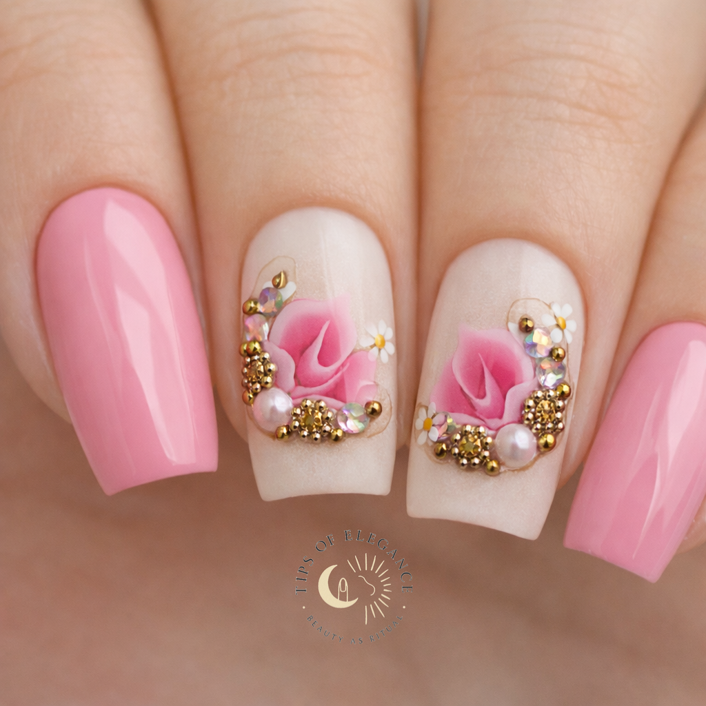 Nail Decals | Opulent Garden | Luxury Handpainted Nail Art Decals